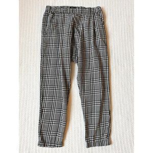 Stylish Black and White Checkered Women's Pants